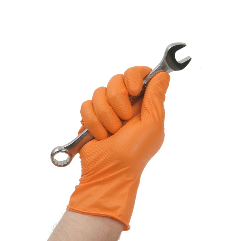 MEDIUM 100 x Tiger Grip Orange *Quality Nitrile* Gloves Workshop approved 