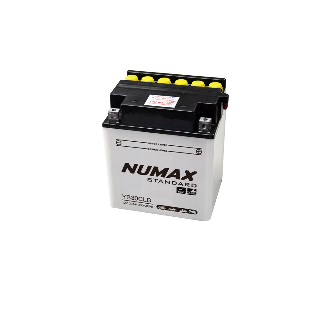 NUM00031 Numax YB30CLB 12V Motorcycle Battery with Acid Pack - Image 1